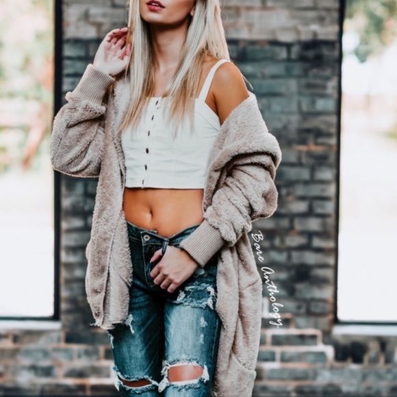 Oversized Fuzzy Hoody Jacket - Picture 2 of 3